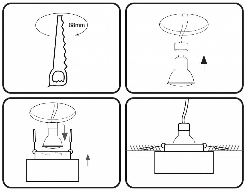TN146 WH/BK белый/черный GU5.3 D96*78